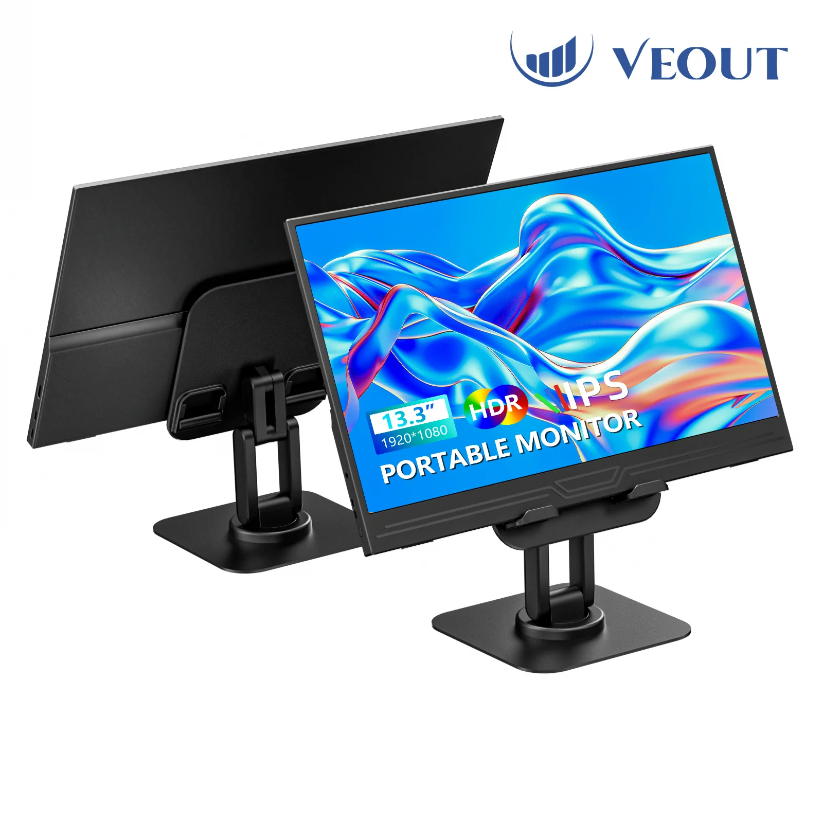 

13.3-inch Portable Business Monitor, 1080P Full HD IPS External Display for Laptops and Office Use, USB-C and HDMI Compatible Se