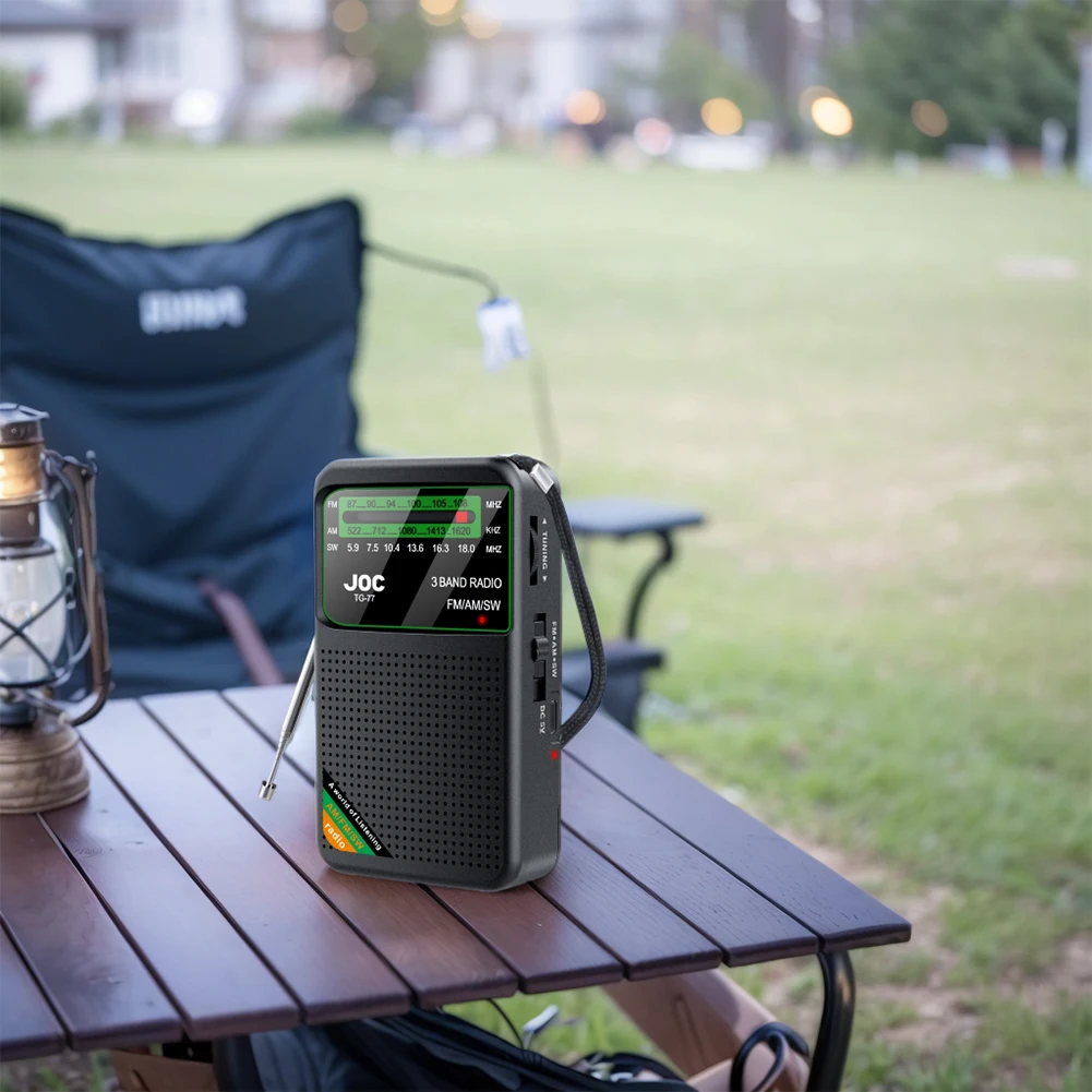 Mini Radio portátil de banda completa, Radio FM AM SW, altavoz incorporado, Radio de bolsillo de emergencia tipo C, recargable para caminar en casa mayores