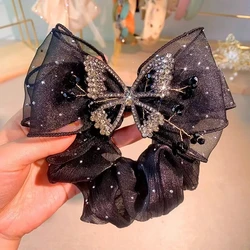 Fashion New Spring Clip Bows Rhinestone Hair Clips Luxury Headdress High-end Hairpin Headwear for Girls