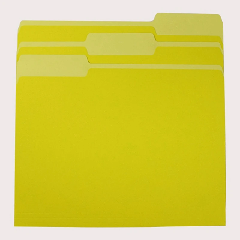 Manila Color Five-Color Single-Page Folder Single-Piece Folder Office Data Classification