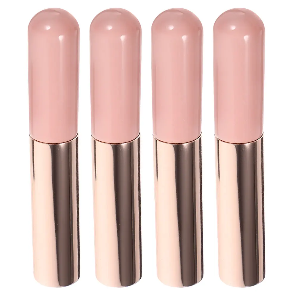 4 قطع من فرش الشفاه المصنوعة من السيليكون براعة دقيقة حتى تطبيق أحمر الشفاه المخفي أدوات التجميل المحمولة للمكياج اليومي #3