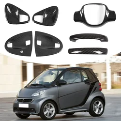 Exterior Interior Decor Sticker For Mercedes Benz Smart Fortwo 451 2009-2015 Door Handle Steering Wheel Panel Cover Trim