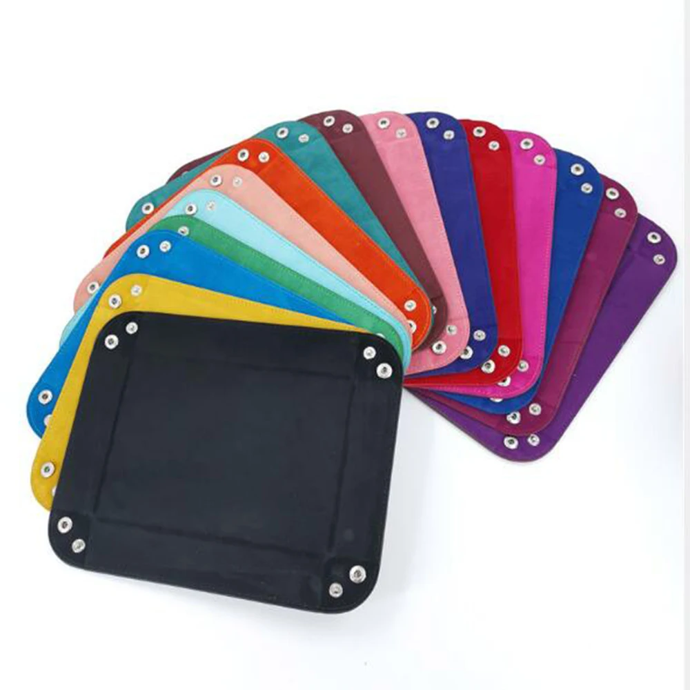 Double-Sided Dice Holder Tray Leather Folding Velvet For Storage D&D Card Memo RPG DND Table Games Organizer