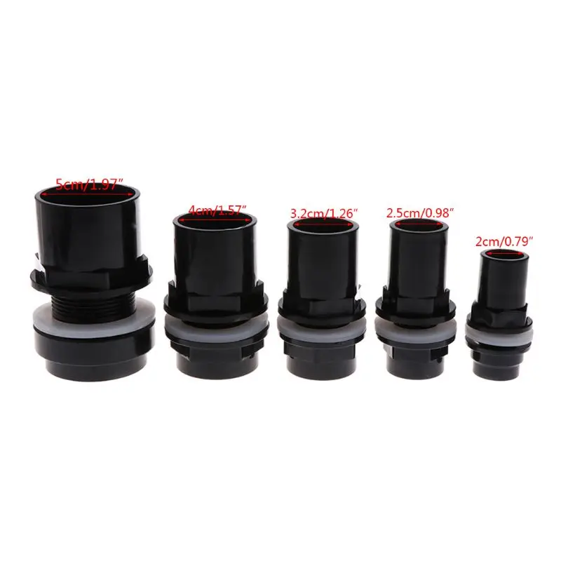 Aquarium Inlet Outlet Fitting Head Water Pipe Fitting Connector 20/25/32/40/50mm