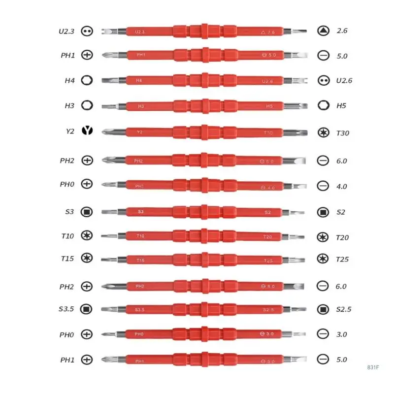 

Insulated Screwdriver Set 29 in 1, Electrician's Tool Kit with Magnetic Tips, Safe 1000V Electrical Repair Tool for Household