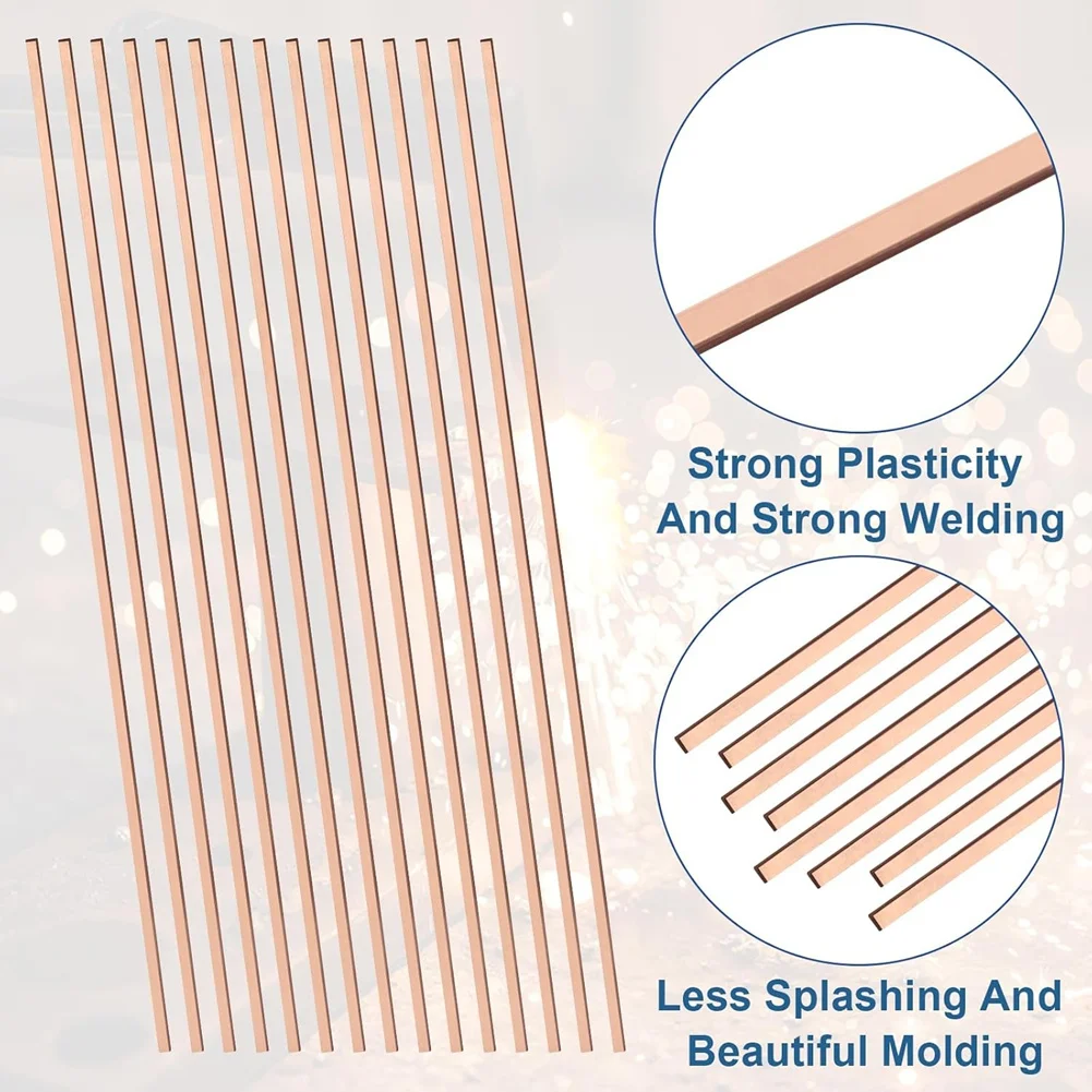 A01F-Brazing Rods 50 Sticks, Industry Welding Rods Low Melt Aluminum Welding Rod For HVAC Refrigerator Air Conditioning