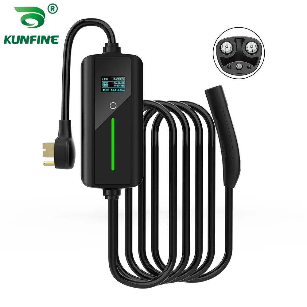 EV Charger 7KW 32A For Teslas  Portable Charging Wallbox 5m Cable 240V TPU Material Electric Vehicle Charger