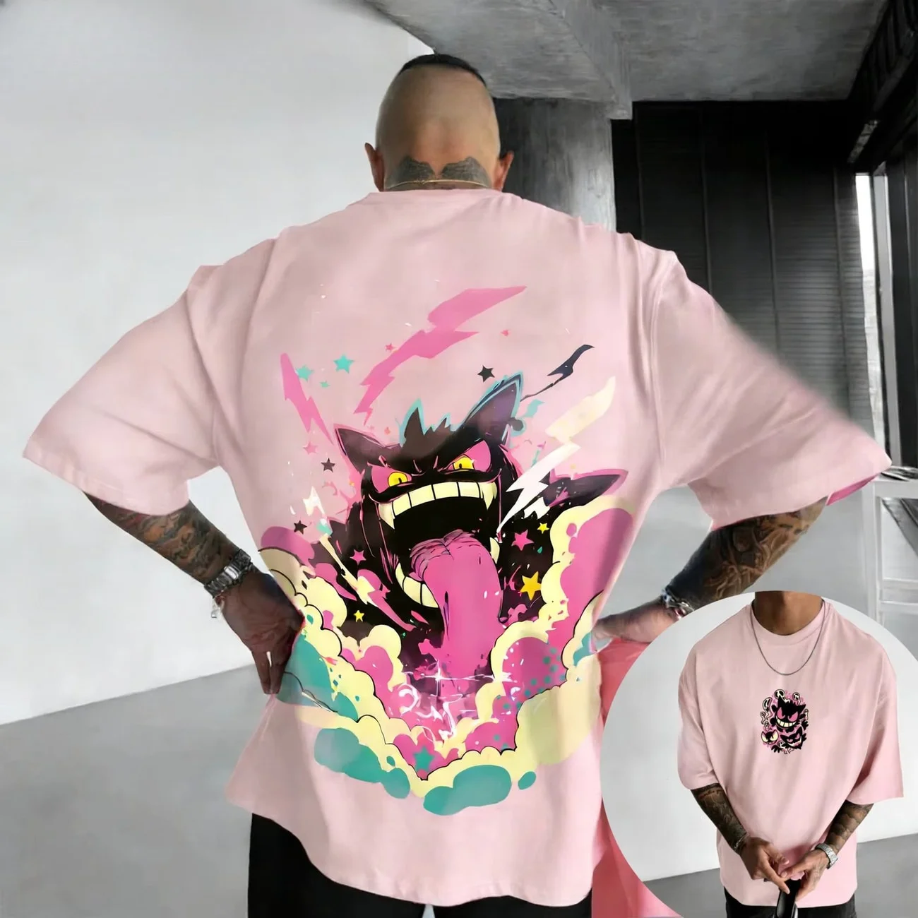 2026 New Trendy Spirit Pet Ghost Print T-Shirt - Loose-Fitting, Comfortable, Round-neck, Short-sleeved Top for Men and Women