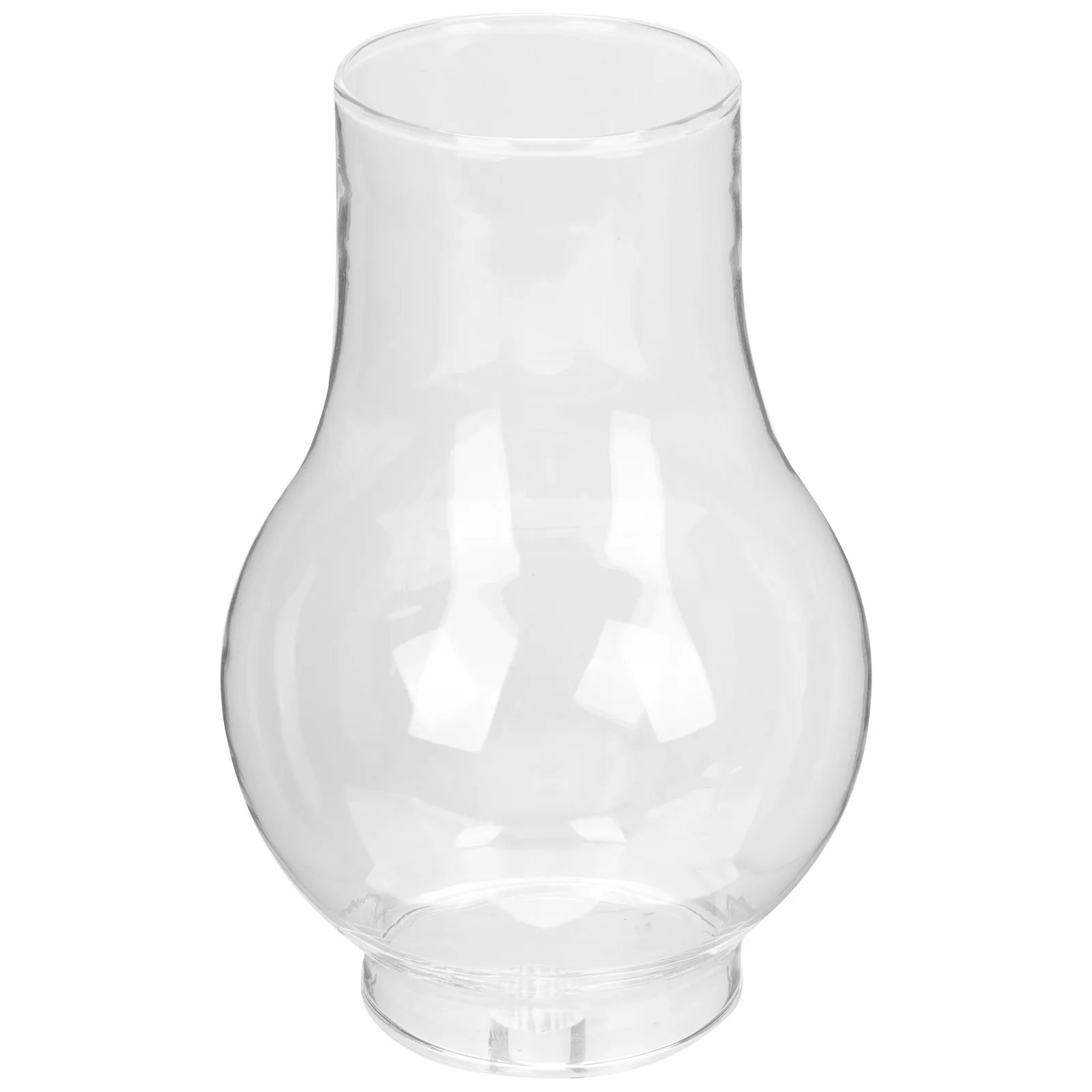 

Clear Crimp Top Chimney Glass Coal Lamp Shade Shades Replacement Flute Oil Tall