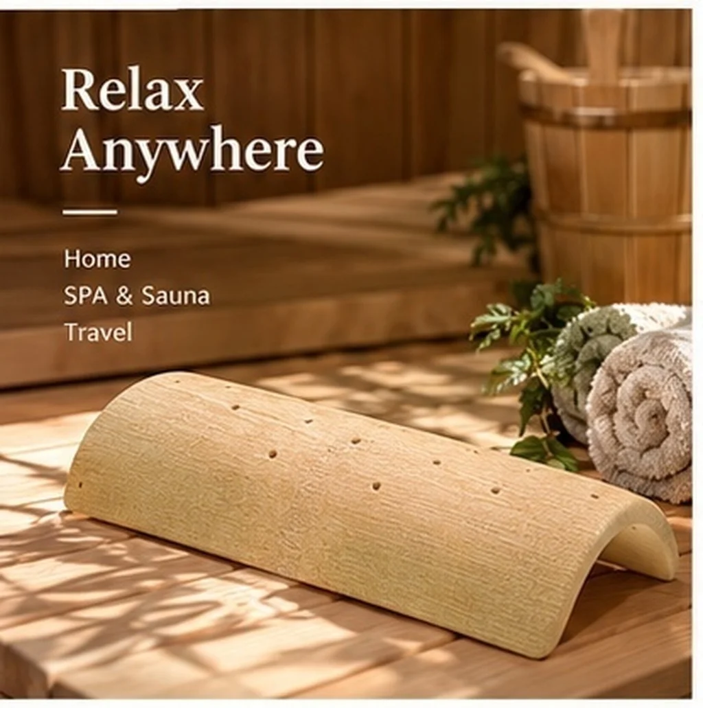 Handmade Bamboo Cervical Neck Pillow Breathable Cooling Support Pillow for Sleep Travel Neck Support