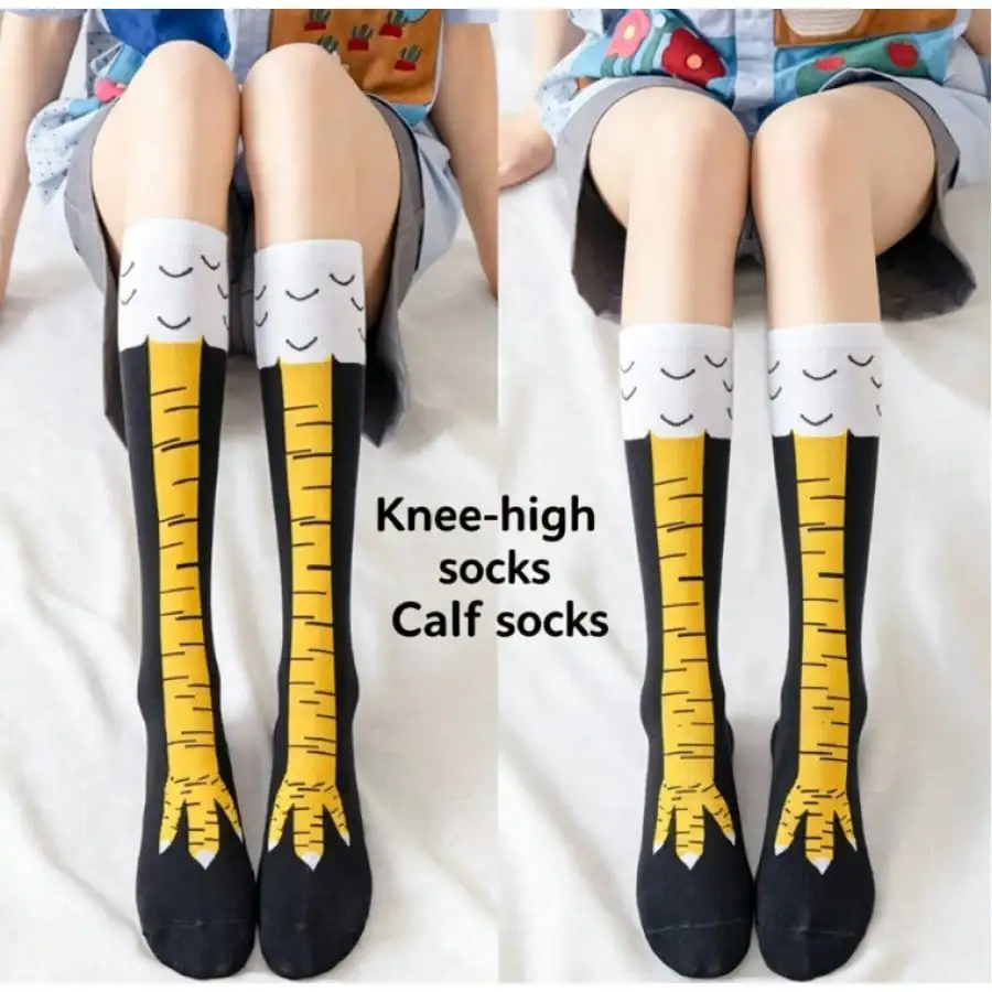 Novelty Chicken Leg Long Socks, Thin Breathable Chicken Claw Stockings, Slimming High Tube Socks For Women, Casual Sports Fitness Funny Socks For Spring Summer Chicken Feet Socks,Chicken Leg Socks,Funny Novelty Socks,Women Long Tube Stockings,Sports
