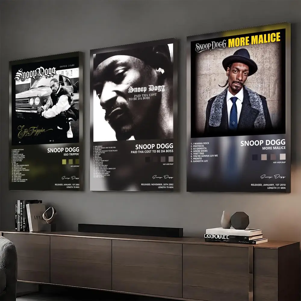 S-Snoop Dogg Singer Painting Calligraphy HD Canvas Print Poster Wall Art | Optional Frame | Modern Hallway Decor