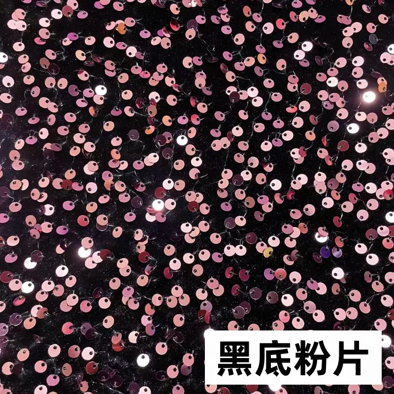 高密度スパンコールベルベット生地エレガントな無方向ぬいぐるみカラフルな輝き耐久性のあるテキスタイルファッションガウンパーティークラフト