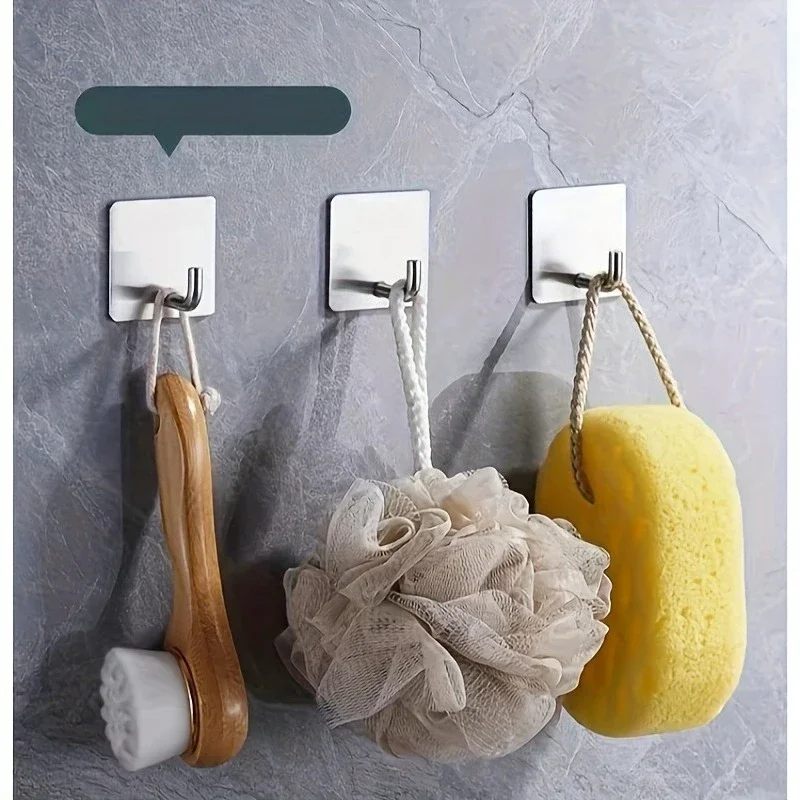 Multi-functional sticky hooks,wall hook set without the need for drilling, suitable for bedrooms, kitchens , practical hooks.