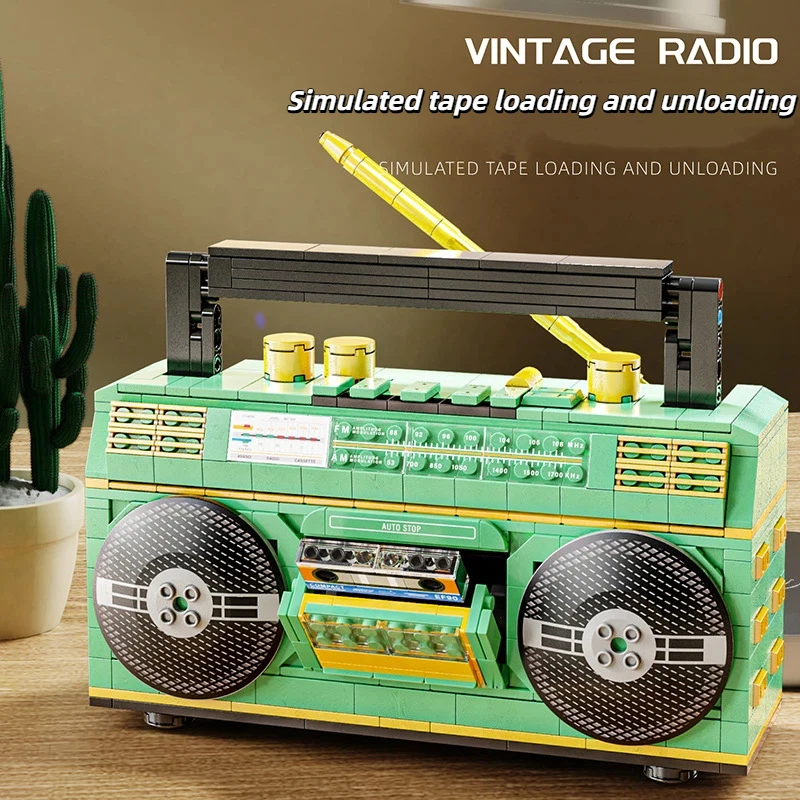 781 + 個シティミニ創造レトロ家電モデルビルディングブロックラジオ MOC おもちゃレンガ子供の誕生日 DIY ギフト