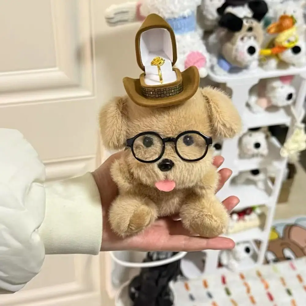 

Bear Plush Puppy Doll Ring Box Ring Display Engagement Ring Wedding Ring Case Dog Stuffed Couple Rings Holder for Girlfriend