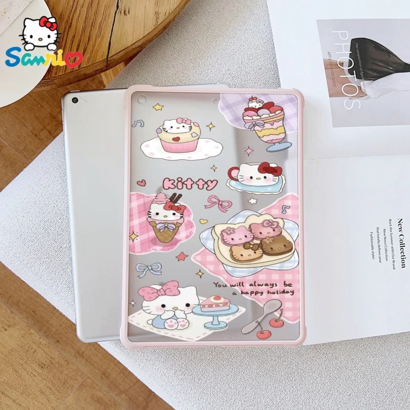 

Прозрачный чехол Sanrio Hello Kittypattern Pink для iPad, подходит для iPad Pro 2022/2024, iPad Air 3/5, iPad Mini 6, iPad 6/10