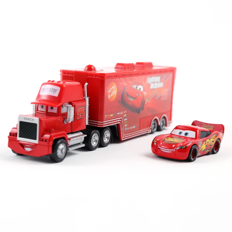 Autos und LKWs mit Anhänger, Modellautos, Anime-Figuren, Mack Semi-Hauler, Rust-eze Rennwagen, Spielzeug-Containertrucks, Kindergeburtstagsgeschenke – Detail 7