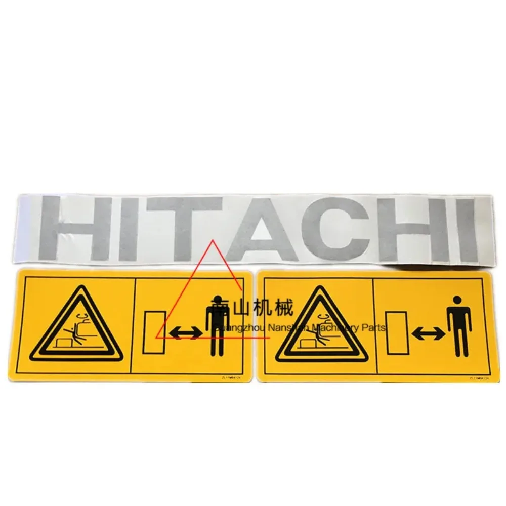 

For HITACHI Excavator Sticker ZAX60/70 Rear Counterweight Rear Cover Sign Danger Cover Color Bar