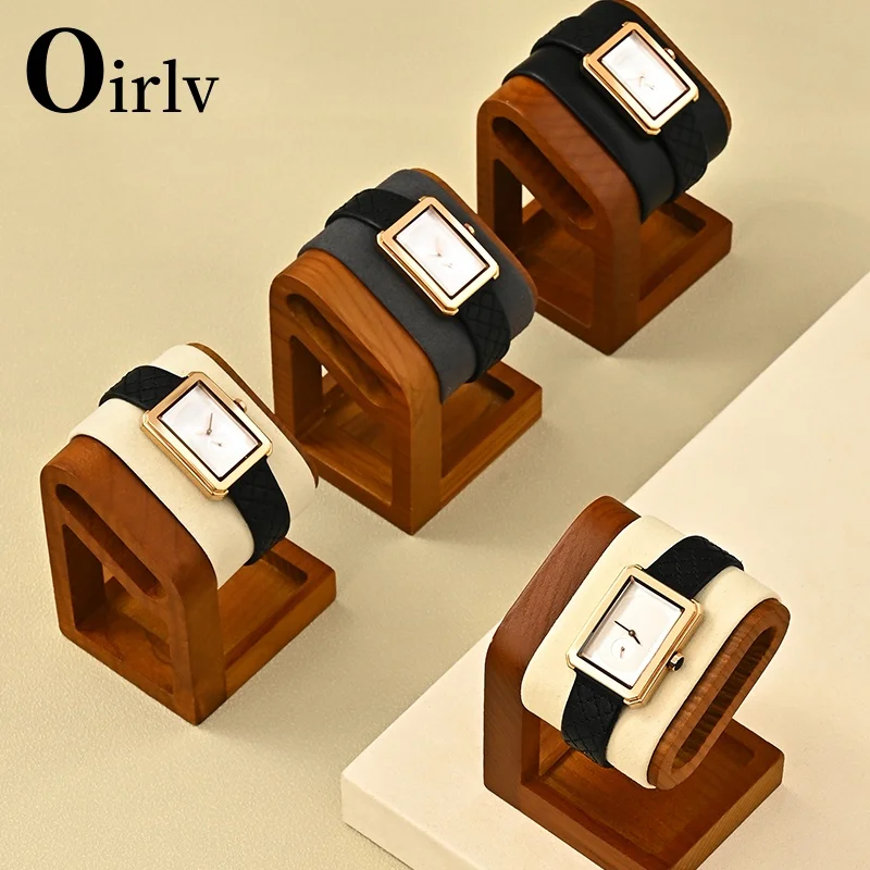 Oirlv Neue Retro Holz Uhr Armband Armreif Display Halter Stehen Rack Einzelhandel Shop Schaufenster Brazaletes Schmuck Rack Großhandel