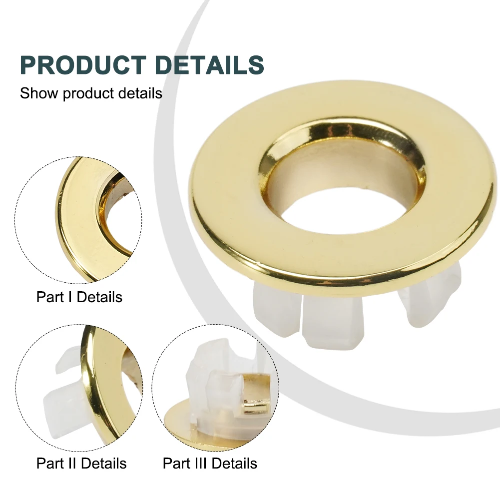 Sink Basin Cover Home Hotel Tool Anti-rust Metal Overflow Replacement Supply Brass Decorative Faucet Household