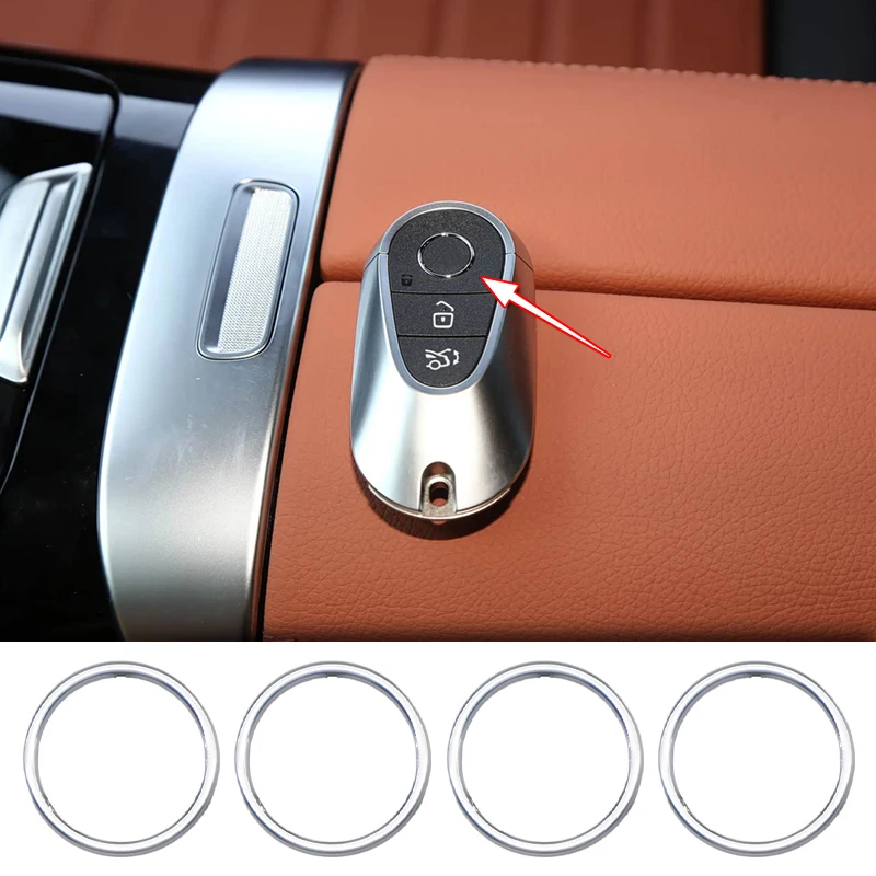 5Pcs 10Pcs 13mm Silver 3D ABS Car Key Fob Case Emblem Badge Decal Stickers Universal Auto Remote Tuning Trim Replacement 1Set