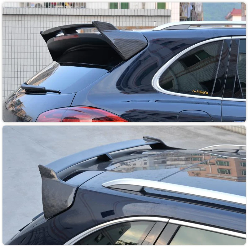 Car Rear Window Roof Spoiler Lip Wing For Porsche Cayenne 958 Turbo S Sport 4 Door 2015 - 2017 Rear Roof Spoiler Carbon Fibre