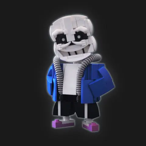 Gobricks MOC Game Undertale Skeleton Sans Brothers Building Blocks Short Skeleton Monster Brick Toy for Children Birthday Gifts