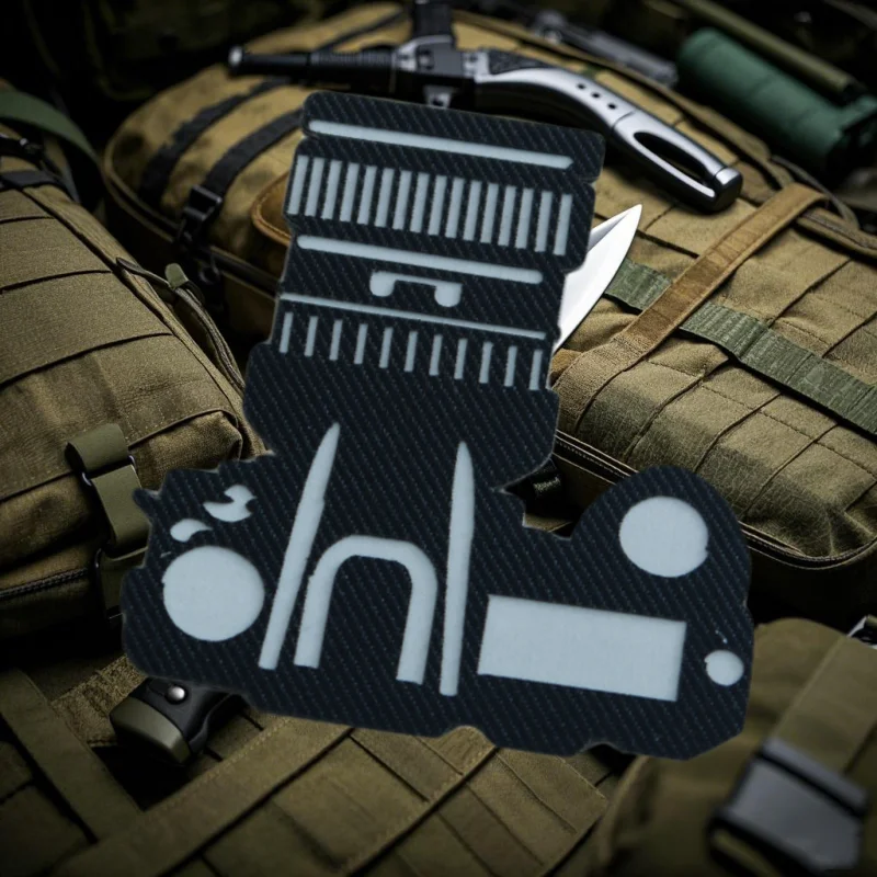 Parche moral fotógrafo DSLR con velcro gancho y bucle para mochila - imagen 4