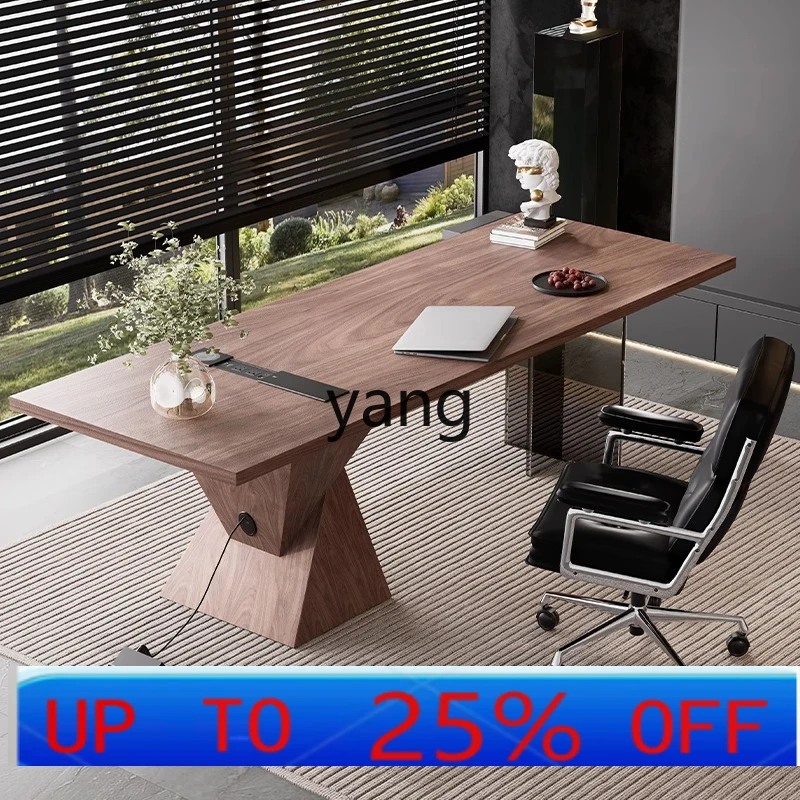 CX  Walnut Desk Adult Home Light Luxury Modern Study Long Workbench Computer Desk
