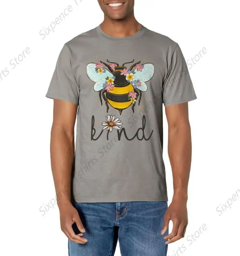 Cool Bee Kind Shirt Flower Funny Bumble Bee Women Girls T-Shirt