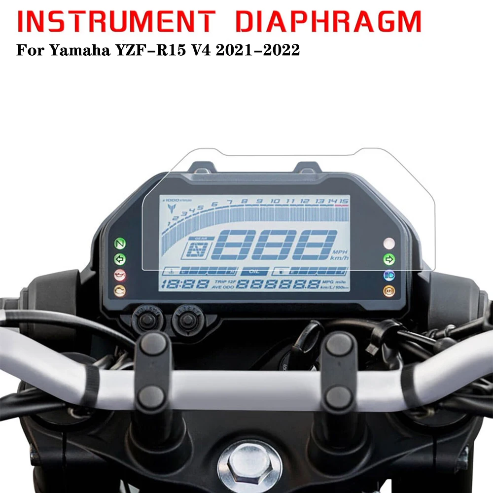 Motorcycle Cluster Scratch Protection Film Dashboard Screen Protector Accessory For Yamaha YZF-R15 V4 2021-2022