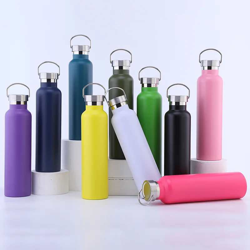 500/750/1000ml Large Thermos Bottle Double Layer Water Bottle Portable Design Stainless Steel Thermos Cup Vacuum Flasks