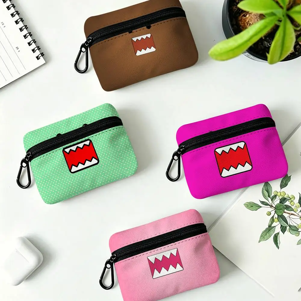 D-Domo Odd-Cult Lightweight Oxford Fabric Coin Purse Carabiner Hook Design Mini Card Key Organizer Bag