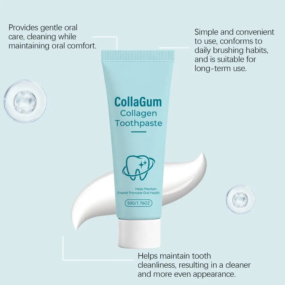 50g Cleaning Teeth Surface Fresh Toothpaste CollaGum Collagen Toothpaste Brightening Maintain Enamel Promote Oral Health Care