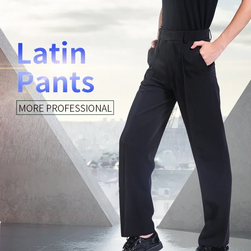 Mannen Latin Broek Jongens Dansbroek Maie Dans Oefenkleding Latin Moderne Ballroom Prestaties Dansbroek
