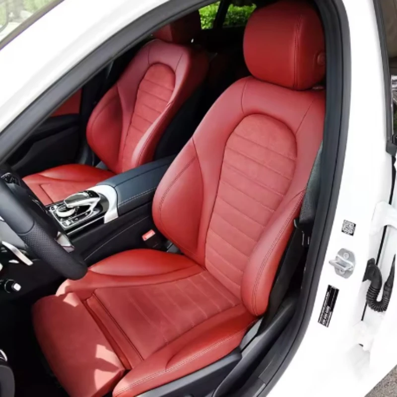For Mercedes Benz C class E class S A clsaa w204 c300 g500 GLB GLC GLA GLE CLA Customize Car Seat Cover 5Seat vegan leather