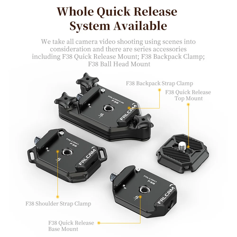 FALCAM F38 Universal DSLR Camera Gimbal Arca Swiss Quick Release Plate Clamp Quick Switch Tripod Slider Mount Adapter