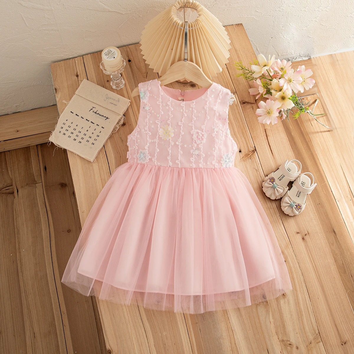 

Розовое платье для детей, летнее милое платье принцессы с блестками для девочек, тюлевое платье с рукавами для девочек, костюм для дня рождения, свадьбы