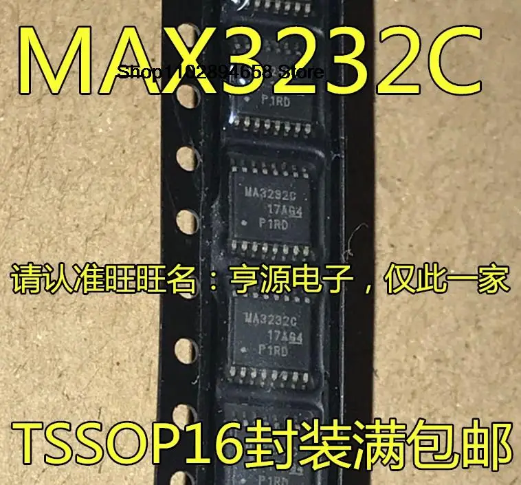 5PCS   MAX3232 MAX3232CPWR MA3232C   TSSOP16 RS232