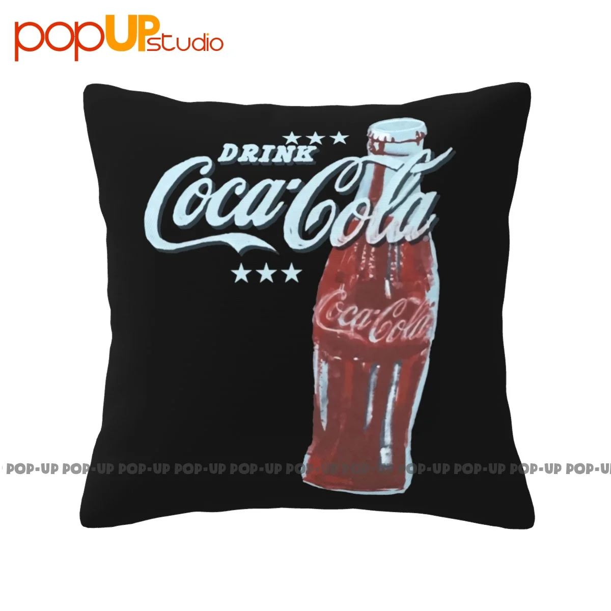 Modern Coke Cola Classic Bottle Logo Signs Soda Pillowcase Throw Pillow Cover Vintage Super Soft Anti-Bacterial