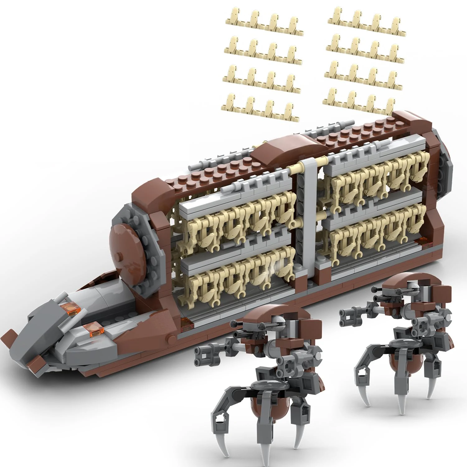 Blocs de construction de véhicules de Transport de guerre spatiale, 522 pièces, soldat de guerre extraterrestre, modèle de voiture en briques, ornements de bureau, jouets pour enfants, cadeaux de vacances