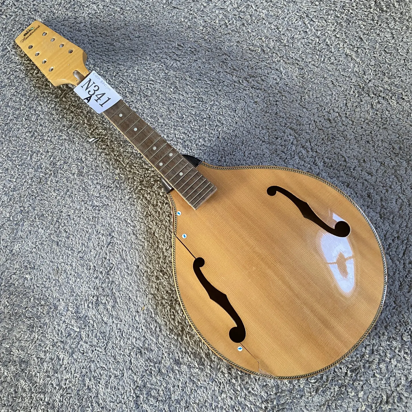 N341 Korean-made All-solid Mandolin Unfinished, Cracked Top, Maple Body, 20-fret