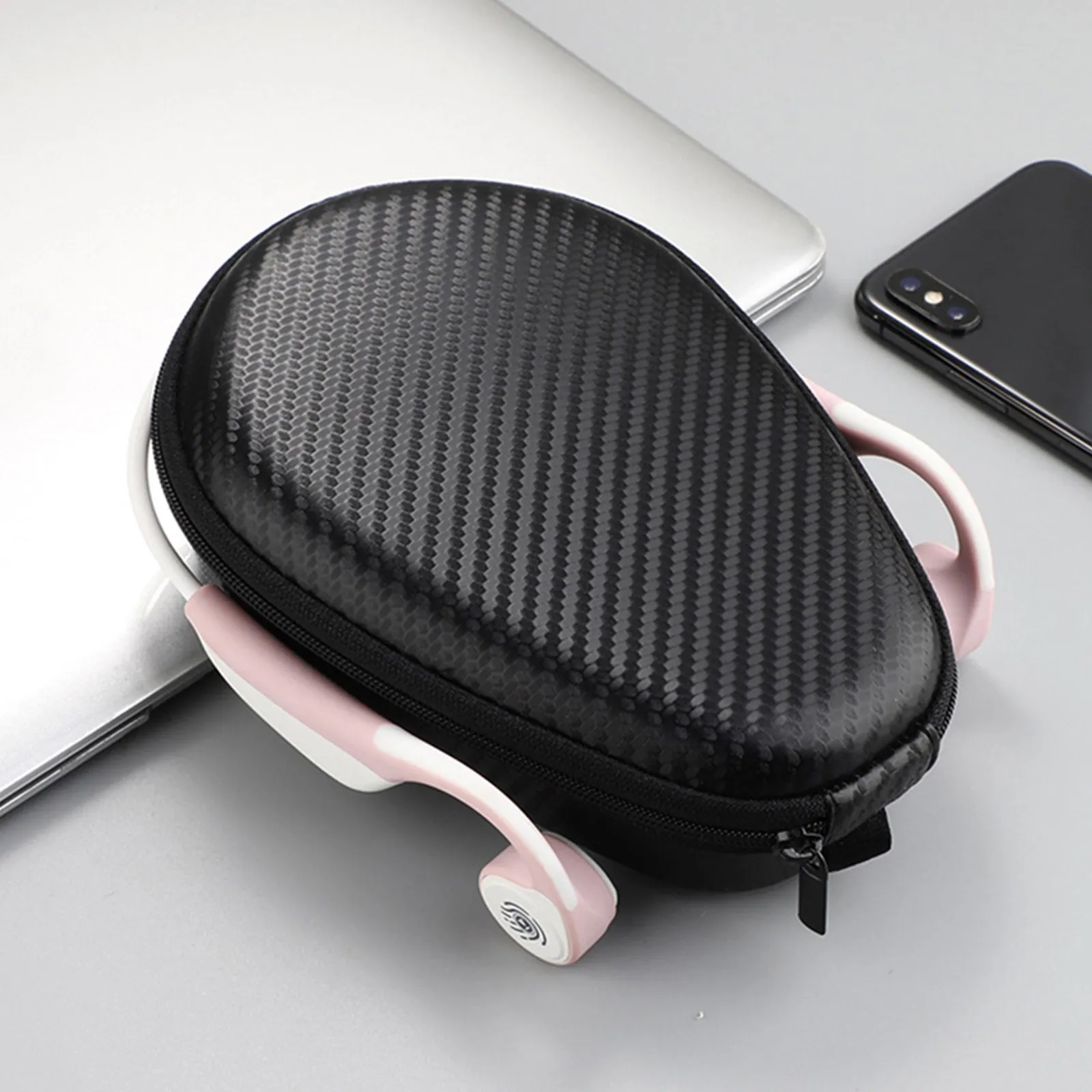 1Pcs Bone Conduction Headphone Case Compact Protective Storage Bag Compatible Lightweight Carrying Cover