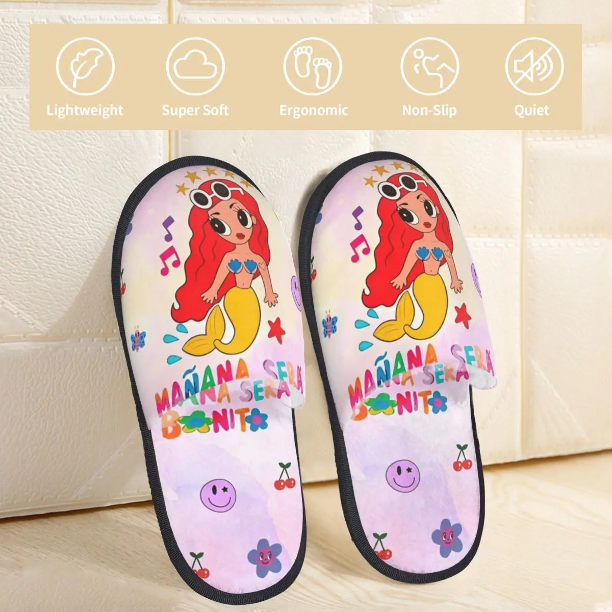 Karol G Manana Sera Bonito House Slippers Non-slip Cozy Household Fur Slides Slippers Living Room