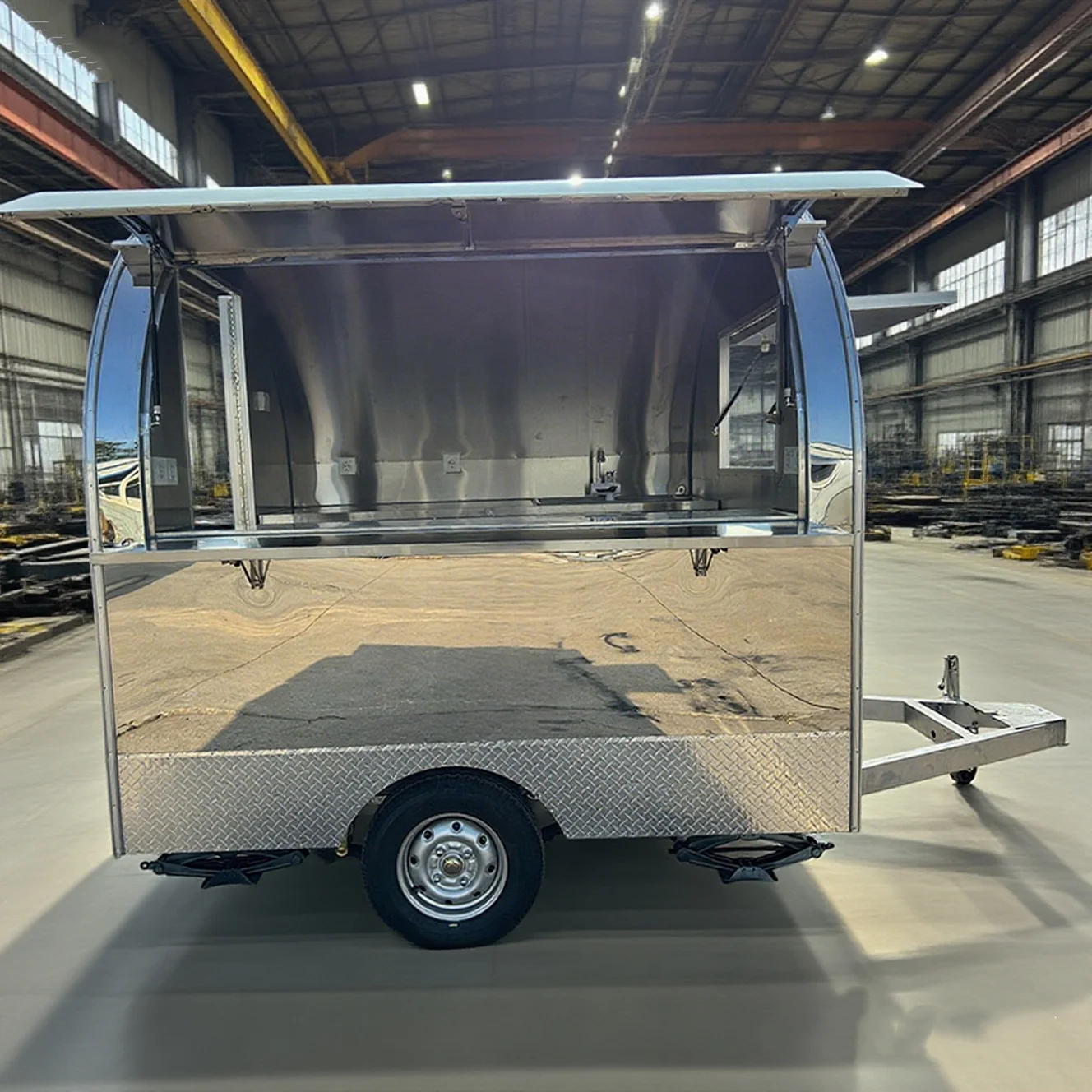 

Mobile Food Truck Trailer Fully Equipped Custom Size Color Mobile Kitchen Hot Dog Cart Concession Fast Food Truck For Sale