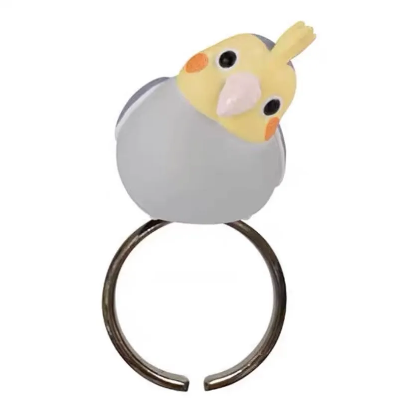 Original Bandai Gashapon Figure Anime Cute Mini Bird Ring Birdcage Figurine Kawaii Action Figure Capsule Toys Girls Gift