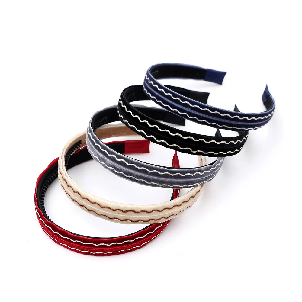 

001L velvet ribbon Hair headband Cute Hairpins Girls Hair headband Barrettes Solid Clip Kids Headwear Fashion Hair Accessories