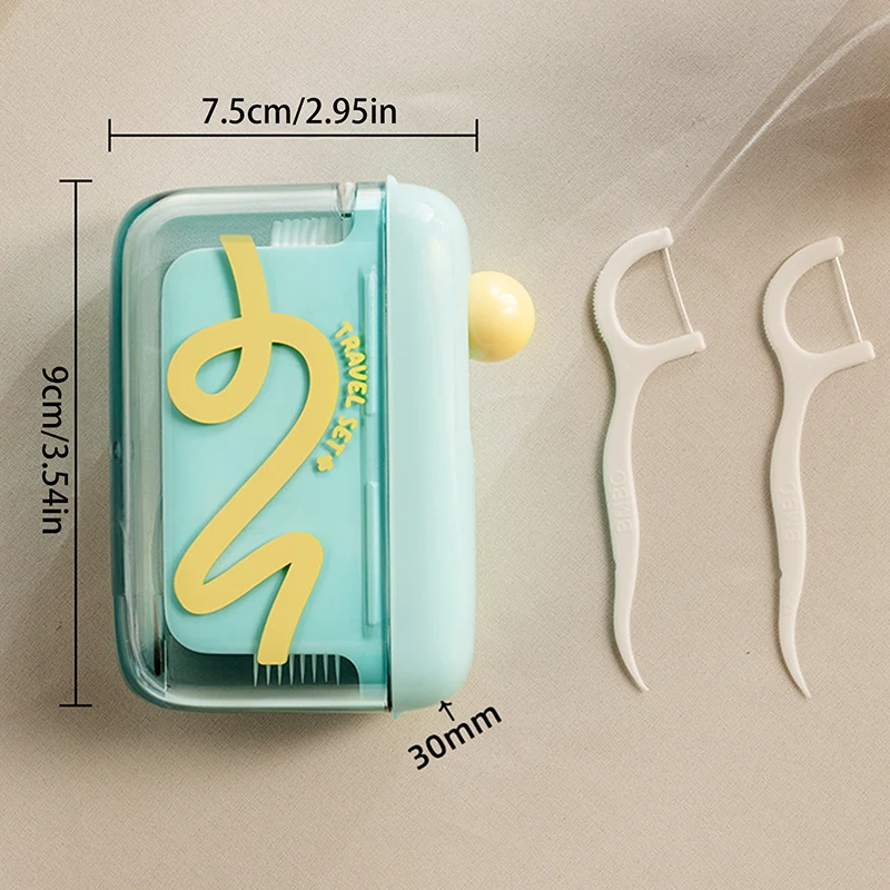 Tragbarer Handgepäck-Zahnseidenspender mit Zahnseide, Aufbewahrungsbox für Zahnseide, automatisch nachfüllbar, Zahnseide-Pick für die Mundhygiene