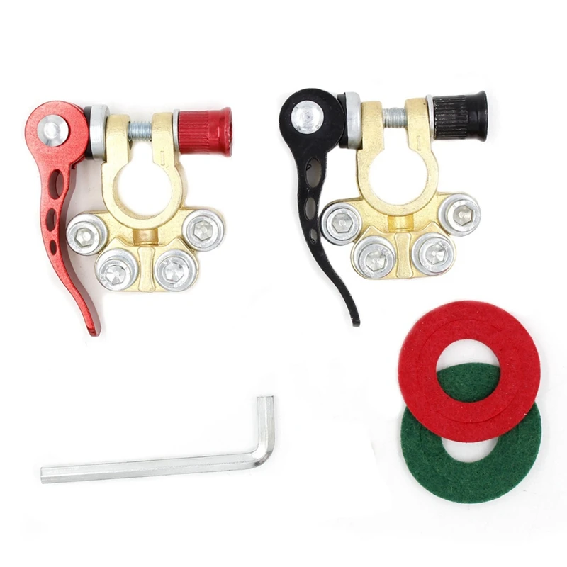 12V 24V Car Battery Terminals Clamps Quick Release Battery Terminal Shut-Off Connectors For Boat Race UTV Tractor Truck